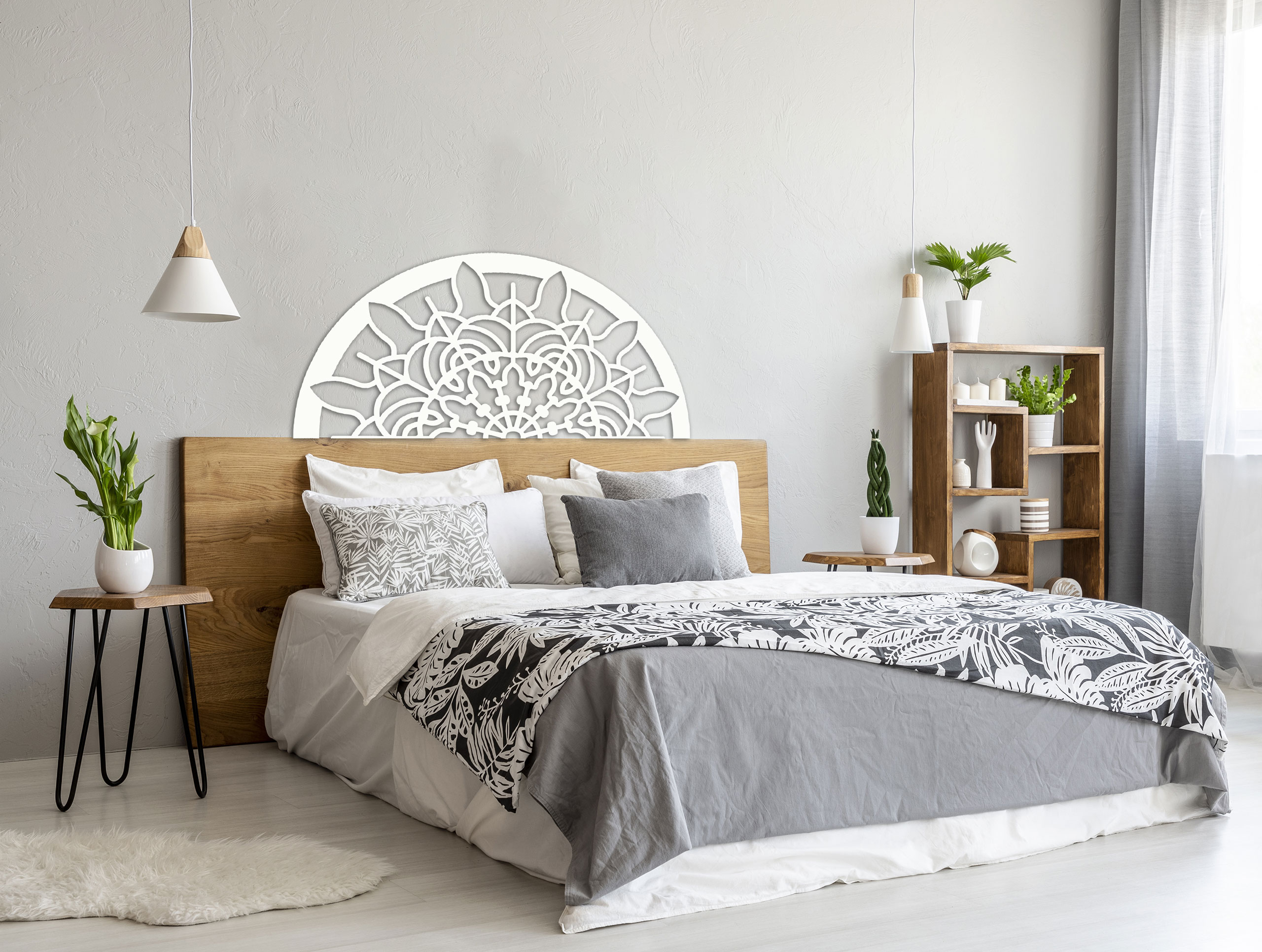 Arched Notre Dame Wall Tattoo bianco 150 x 75. Adesivi murali di CreArtDesignItaly.com per decorazione da parete